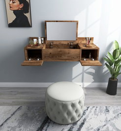 Hanah Home Zakkum - Lydia Mesa de Maquillaje con Espejo